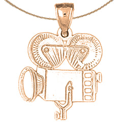 10K, 14K oder 18K Gold Videokamera Anhänger