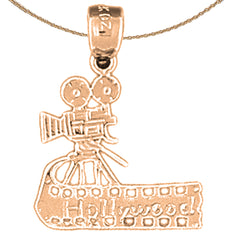 14K oder 18K Gold Videokamera Anhänger