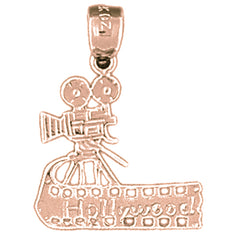 14K or 18K Gold Video Camera Pendant