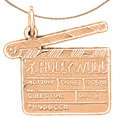 14K or 18K Gold Video Camera With Film Pendant