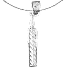 14K or 18K Gold Candle Pendant