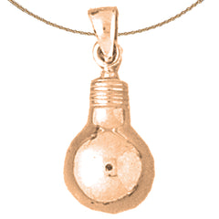 Glühbirnen-Anhänger aus 10 K, 14 K oder 18 K Gold