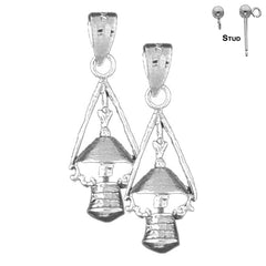 14K or 18K Gold Lantern Earrings