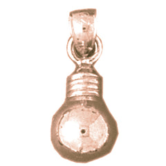 14K or 18K Gold Light Bulb Pendant