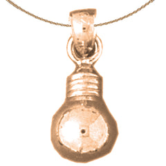 14K oder 18K Gold Glühbirne Anhänger