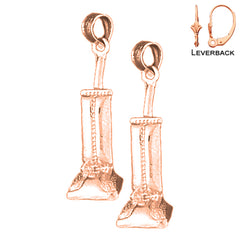 14K or 18K Gold 3D Vacuum Earrings