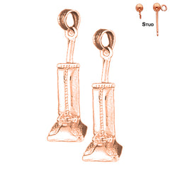 14K or 18K Gold 3D Vacuum Earrings