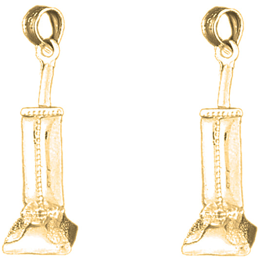 14K or 18K Gold 29mm 3D Vacuum Earrings