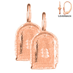 14K or 18K Gold 3D Dust Pan Earrings