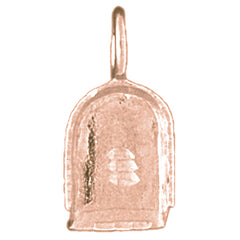 14K or 18K Gold 3D Dust Pan Pendant