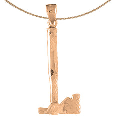 Colgante Hacha de Oro de 10K, 14K o 18K