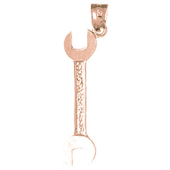 14K or 18K Gold Wrench Pendant