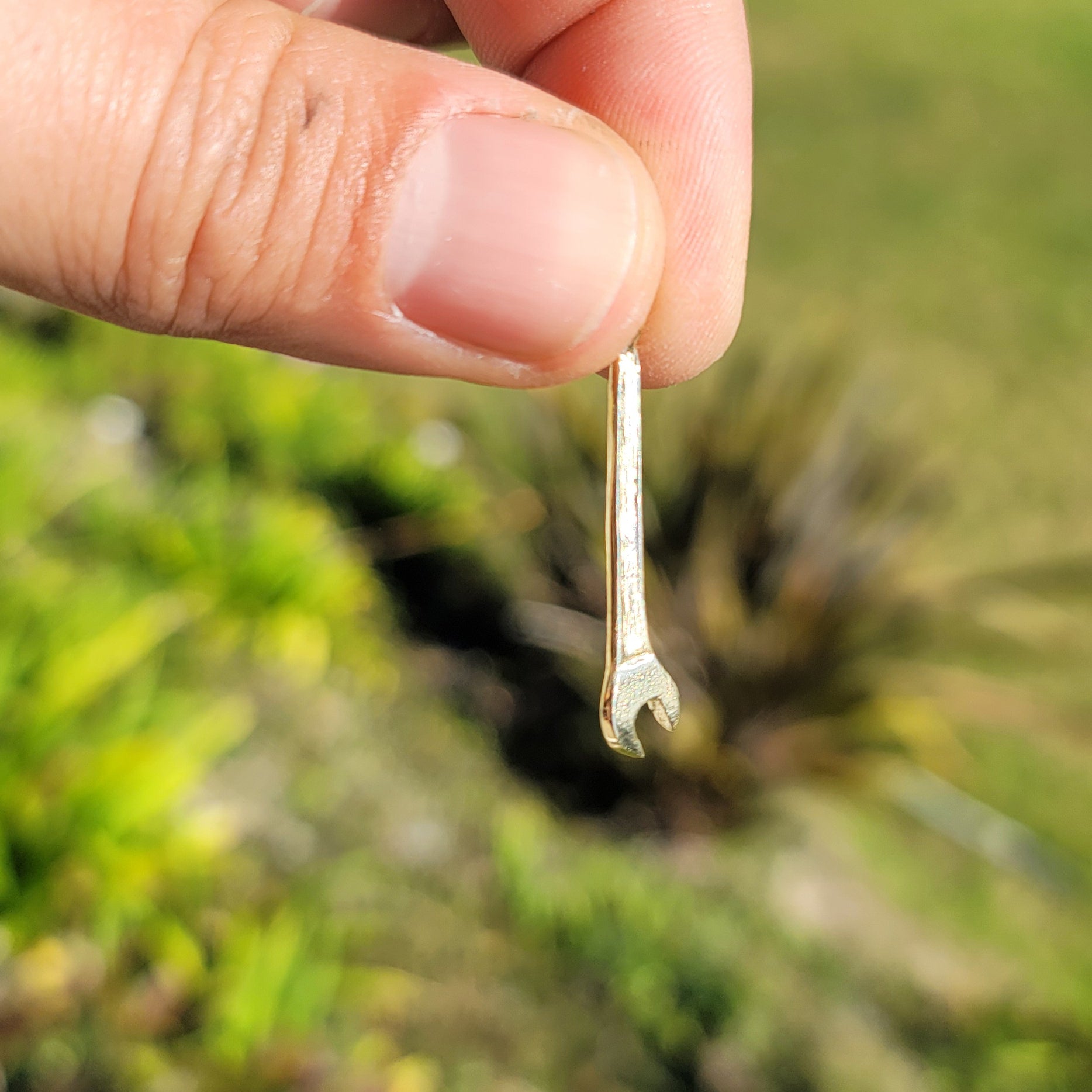 14K or 18K Gold Wrench Pendant