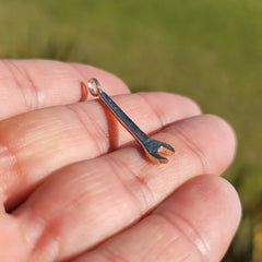 14K or 18K Gold Wrench Pendant