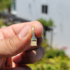 14K or 18K Gold Paint Brush Pendant