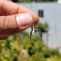 14K or 18K Gold Paint Brush Pendant