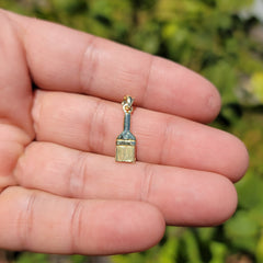 14K or 18K Gold Paint Brush Pendant