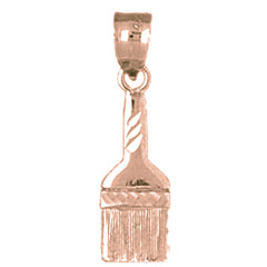 14K or 18K Gold Paint Brush Pendant