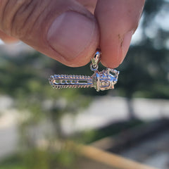 14K or 18K Gold Chain Saw Pendant