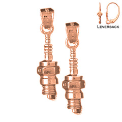 14K or 18K Gold Spark Plug Earrings