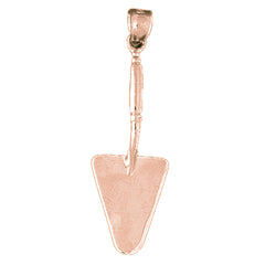 14K or 18K Gold 3D Shovel Pendant