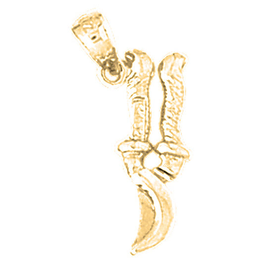 14K or 18K Gold 3D Snipping Tool Pendant