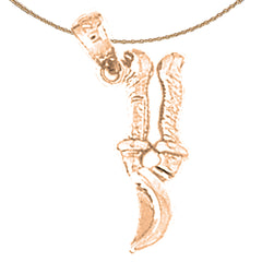 14K oder 18K Gold 3D Snipping Tool Anhänger