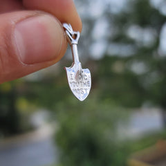 14K or 18K Gold 3D Shovel Pendant