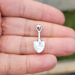 14K oder 18K Gold 3D Schaufel Anhänger