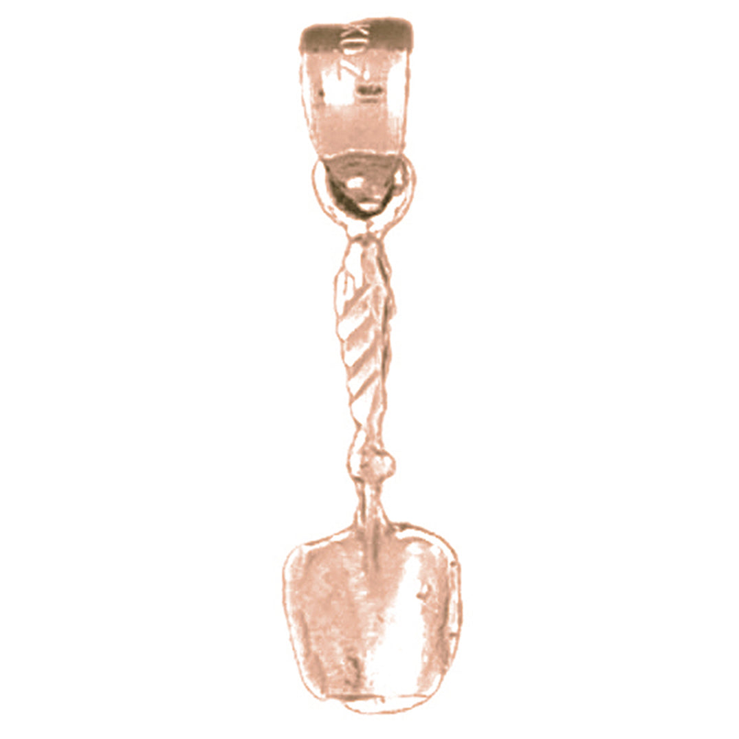 14K or 18K Gold Shovel Pendant