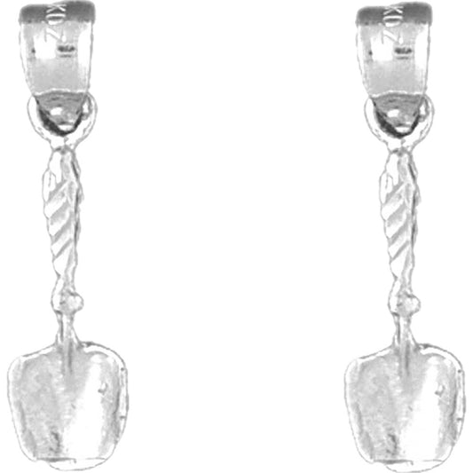 Sterling Silver 24mm Shovel Earrings