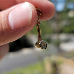 14K oder 18K Gold Rasenmäher Anhänger