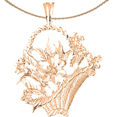 Colgante Ramo de Flores en Oro de 10K, 14K o 18K