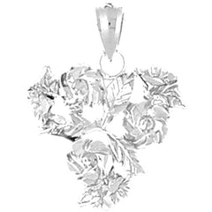 10K, 14K or 18K Gold Bouquet of Flower Pendant