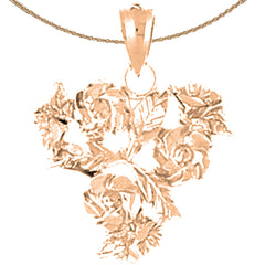 10K, 14K or 18K Gold Bouquet of Flower Pendant
