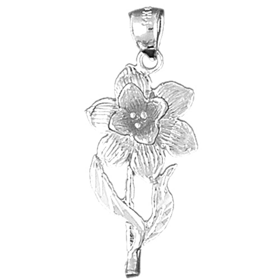 10K, 14K or 18K Gold Daffodil Flower Pendant