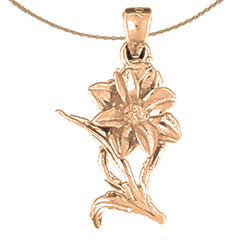 14K oder 18K Gold Orchideenblütenanhänger