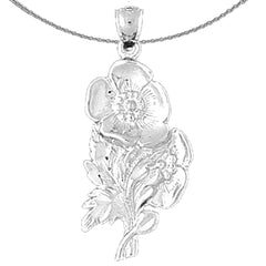 Blumenanhänger aus 10 Karat, 14 Karat oder 18 Karat Gold