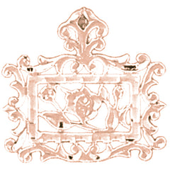 14K or 18K Gold Rose Flower Pendant