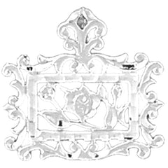 14K or 18K Gold Rose Flower Pendant