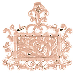 14K or 18K Gold Rose Flower Pendant