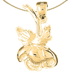 14K oder 18K Gold Rosenblütenanhänger