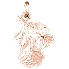 14K or 18K Gold Rose Flower Pendant