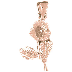 10K, 14K or 18K Gold Flower Pendant