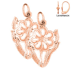 14K or 18K Gold Flower Earrings