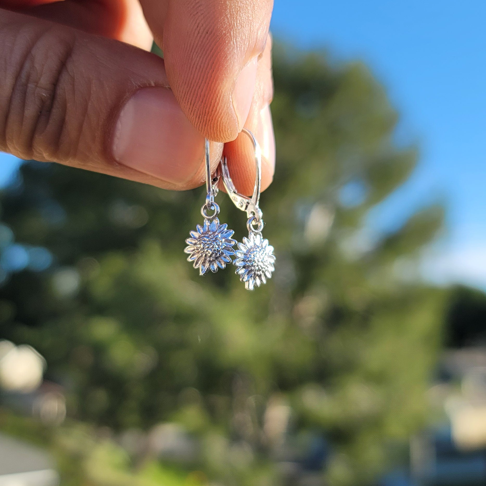 14K or 18K Gold Sunflower Pendant
