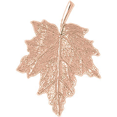 10K, 14K or 18K Gold Maple Leaf Pendant