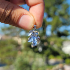 10K, 14K or 18K Gold Fig Leaf Pendant