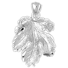 10K, 14K or 18K Gold Fig Leaf Pendant