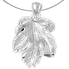 10K, 14K or 18K Gold Fig Leaf Pendant